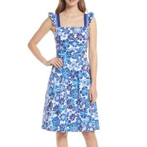 TAHARI ASL Floral Fit and Flare Sleeveless Dress